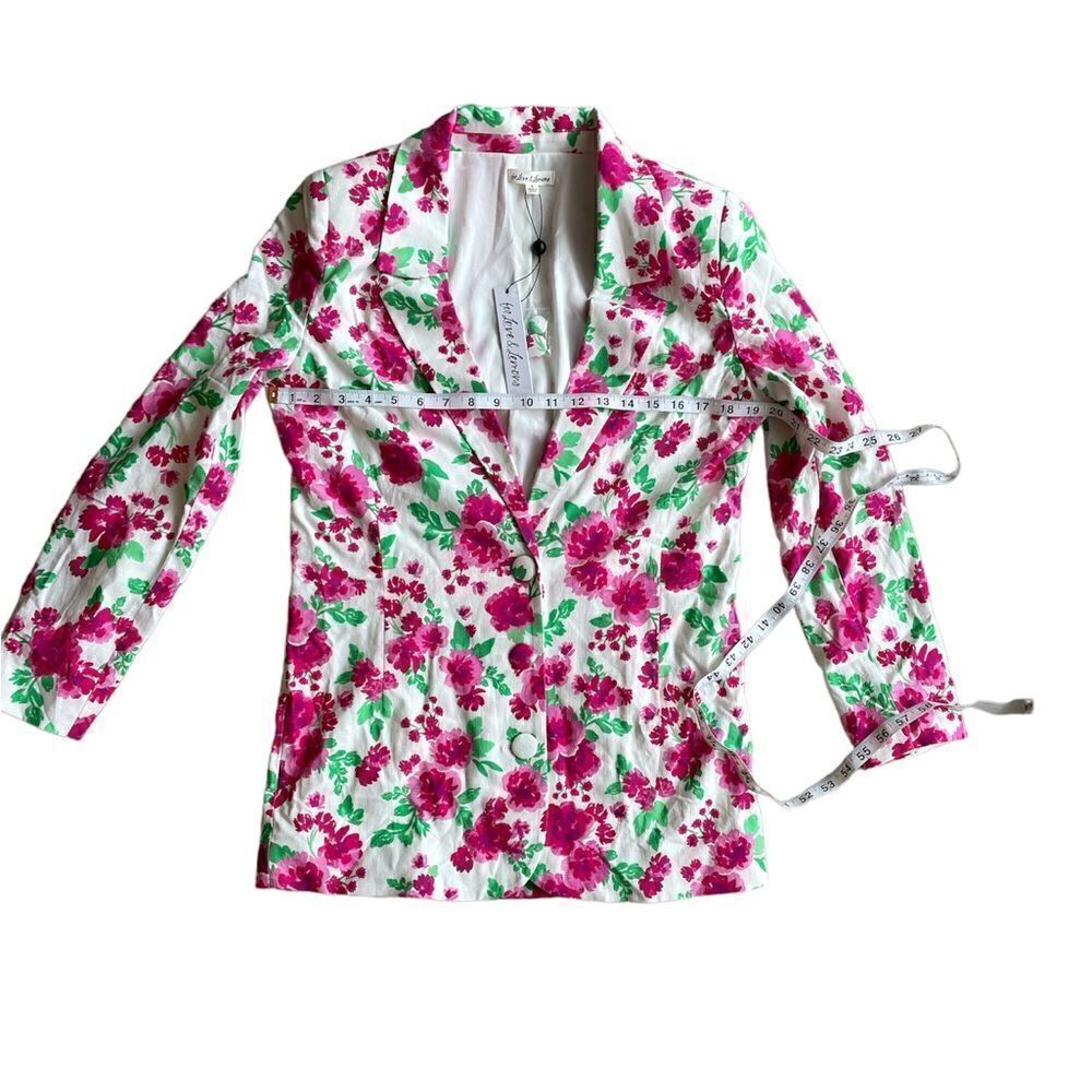 FOR LOVE AND LEMONS Floral pattern blazer jacket Size S - Picture 4 of 9